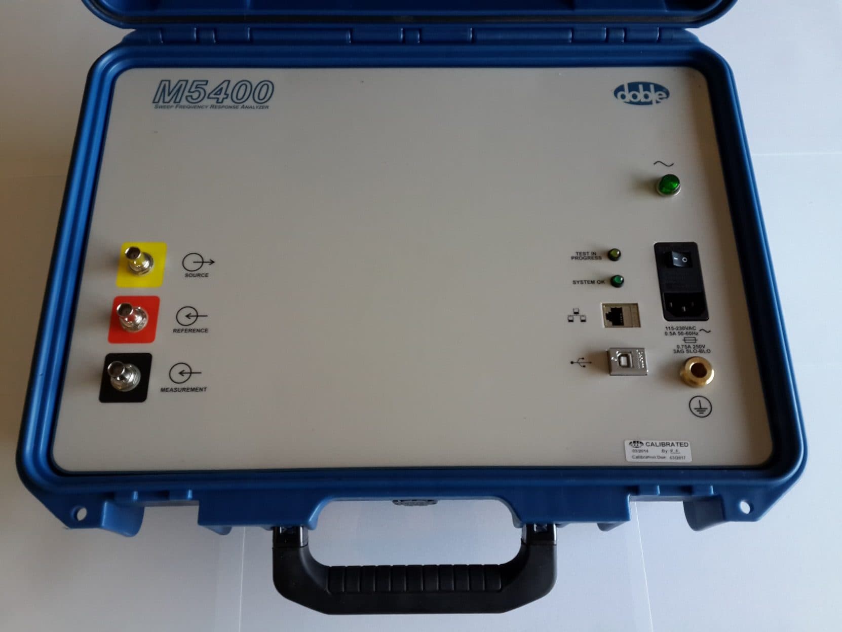A sweep frequency response analyser in its field case