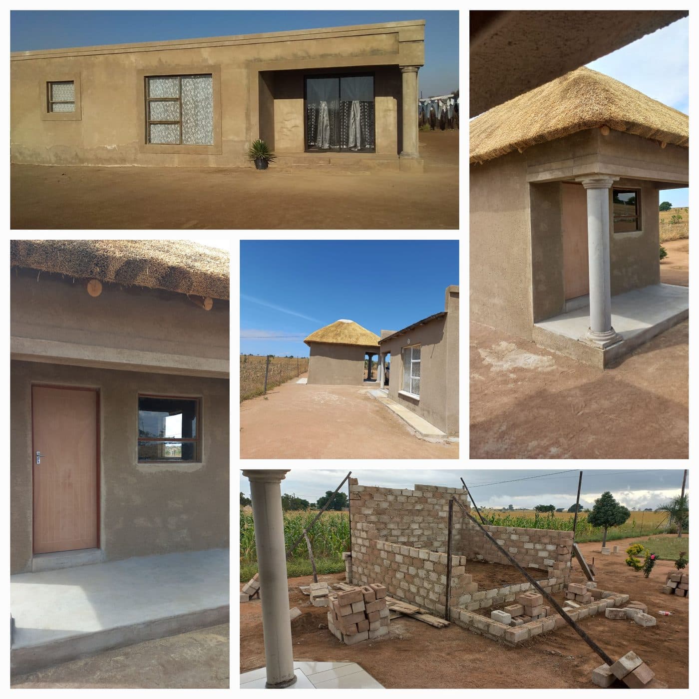 A collage of completed and in-progress homes from the HVT staff home improvements initiative